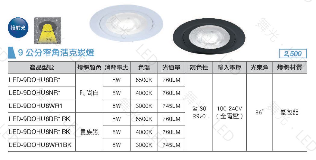 舞光 LED 浩克崁燈 浩瀚崁燈 投射燈 崁燈 LED崁燈 LED射燈 5公分 7公分 9公分 櫥櫃燈